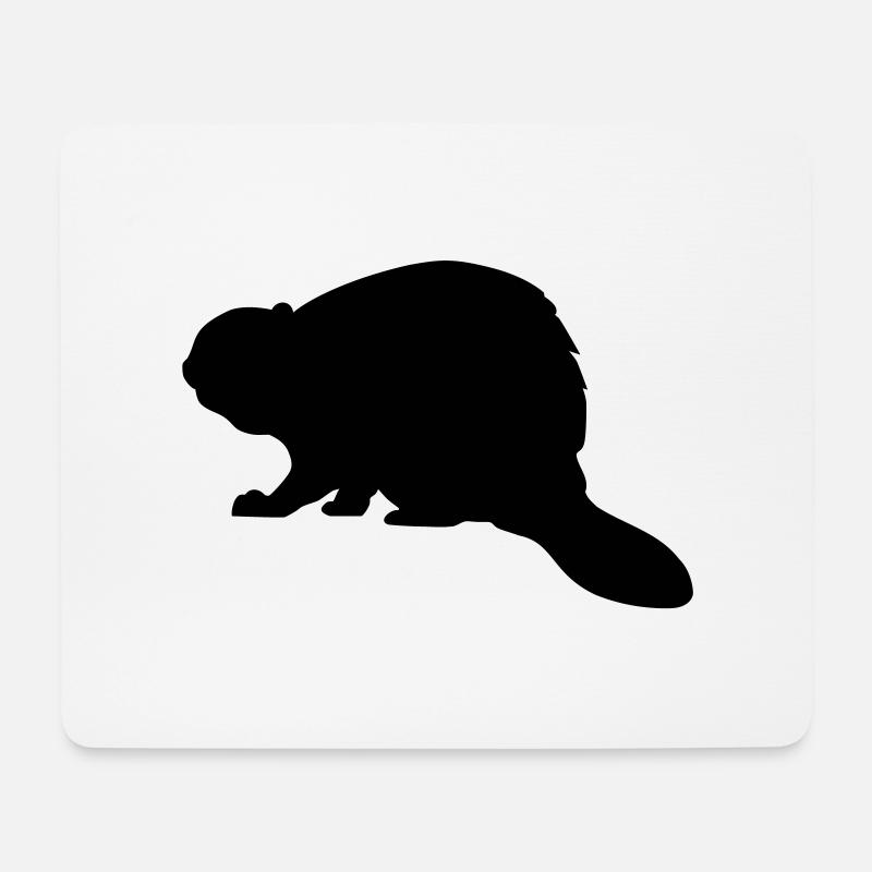 Biber - Mousepad (Querformat) - Weiß