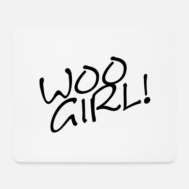 WOO GIRL! - Mousepad (Querformat) - Weiß