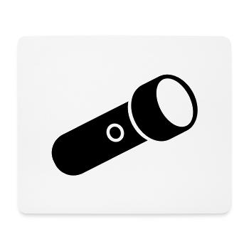 Lampe de poche - Tapis de souris (format paysage) - blanc - Devant