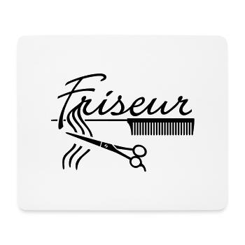 Hairdresser logo. Hairdresser Hairdresser Comb - Mouse Pad (horizontal) - white - Front