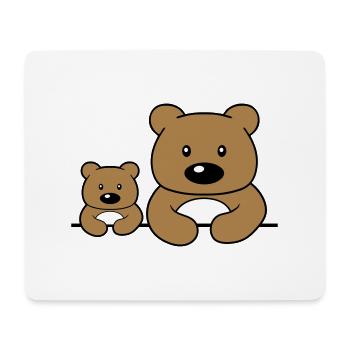 kind junges baby papa mama familie 2 freunde team - Mousepad (Querformat) - Weiß - Vorne
