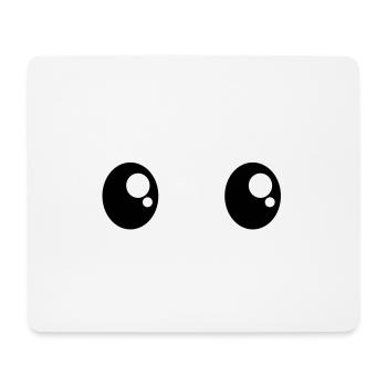 Drôle de BD Dessins animés Yeux Drôles Cadeau Insolence - Tapis de souris (format paysage) - blanc - Devant