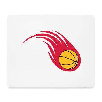 basketball fireball - Mouse Pad (horizontal) - white - Front
