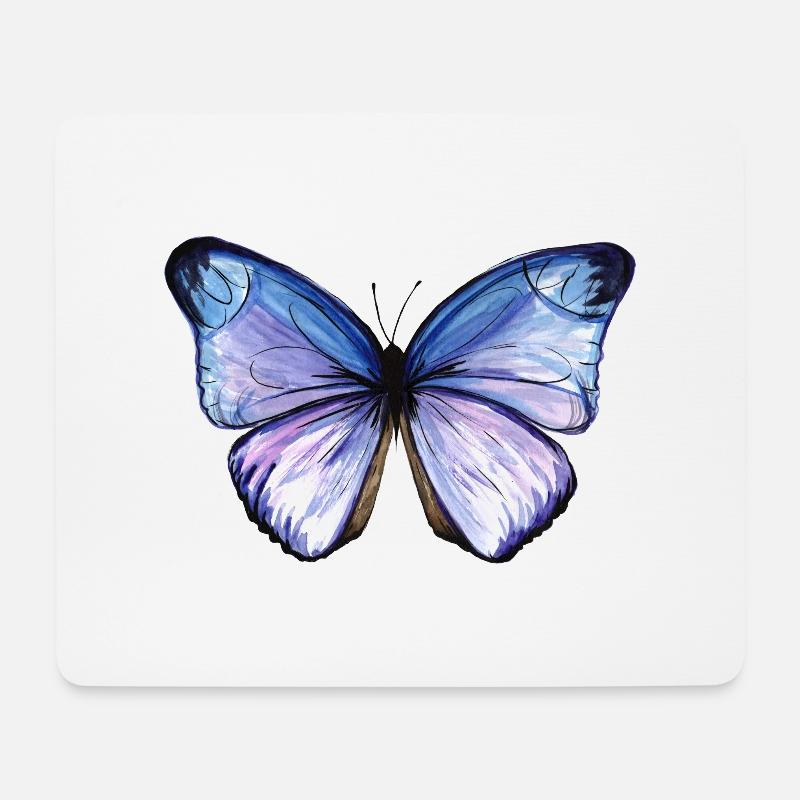 Schmetterling - Mousepad (Querformat) - Weiß