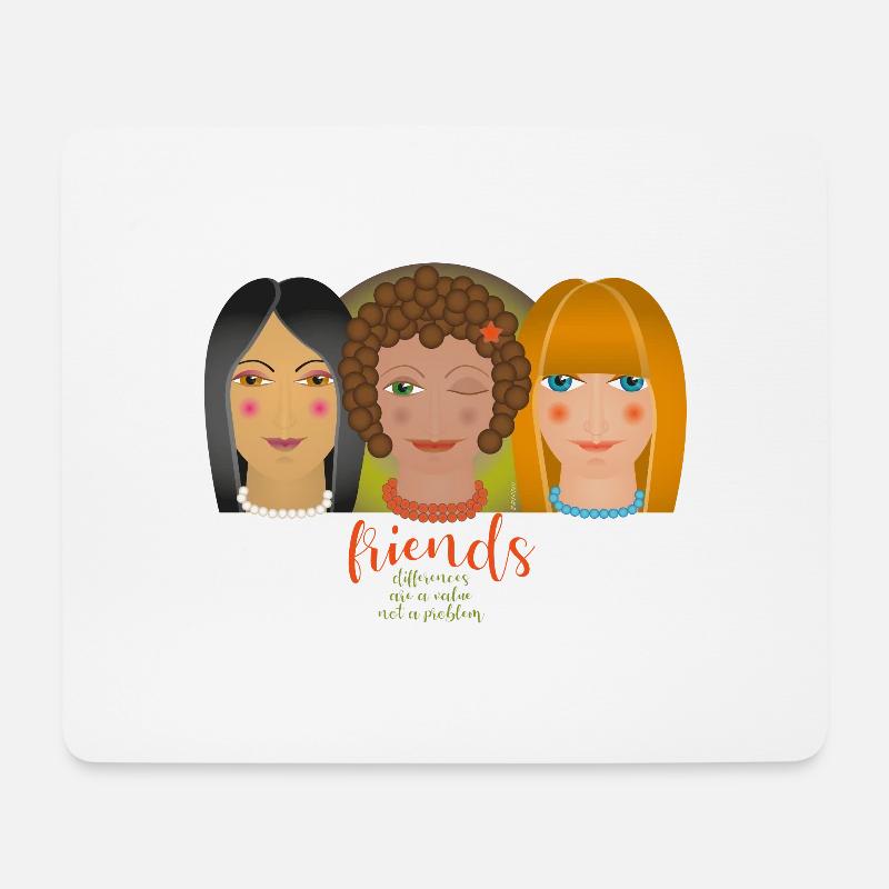 Freunde - Mousepad (Querformat) - Weiß