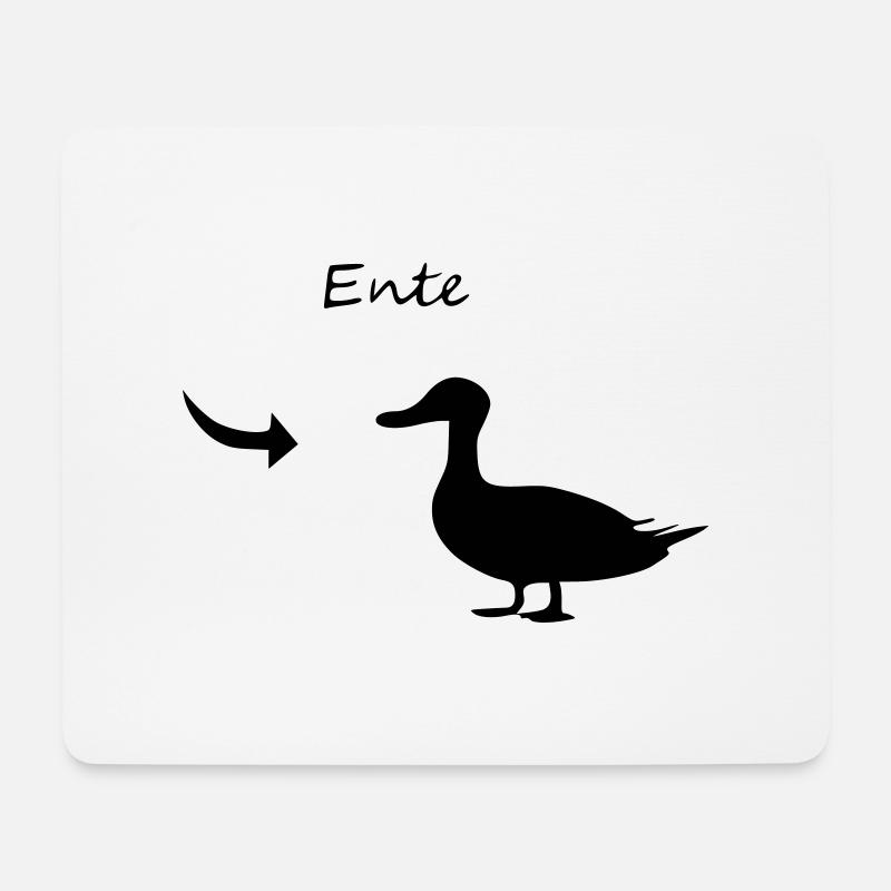 Ente - Mousepad (Querformat) - Weiß