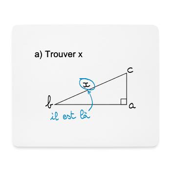 Trouver x - Tapis de souris (format paysage) - blanc - Devant