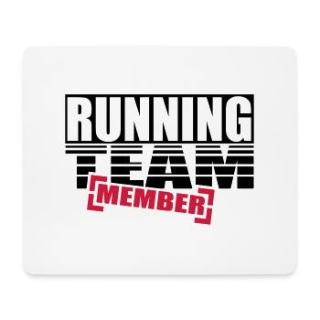 running team member - Mouse Pad (horizontal) - white - Front