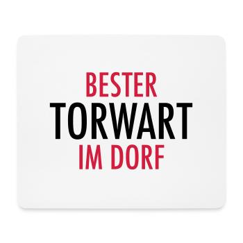 Bester Torwart im Dorf | Fußball Geschenke - Mousepad (Querformat) - Weiß - Vorne