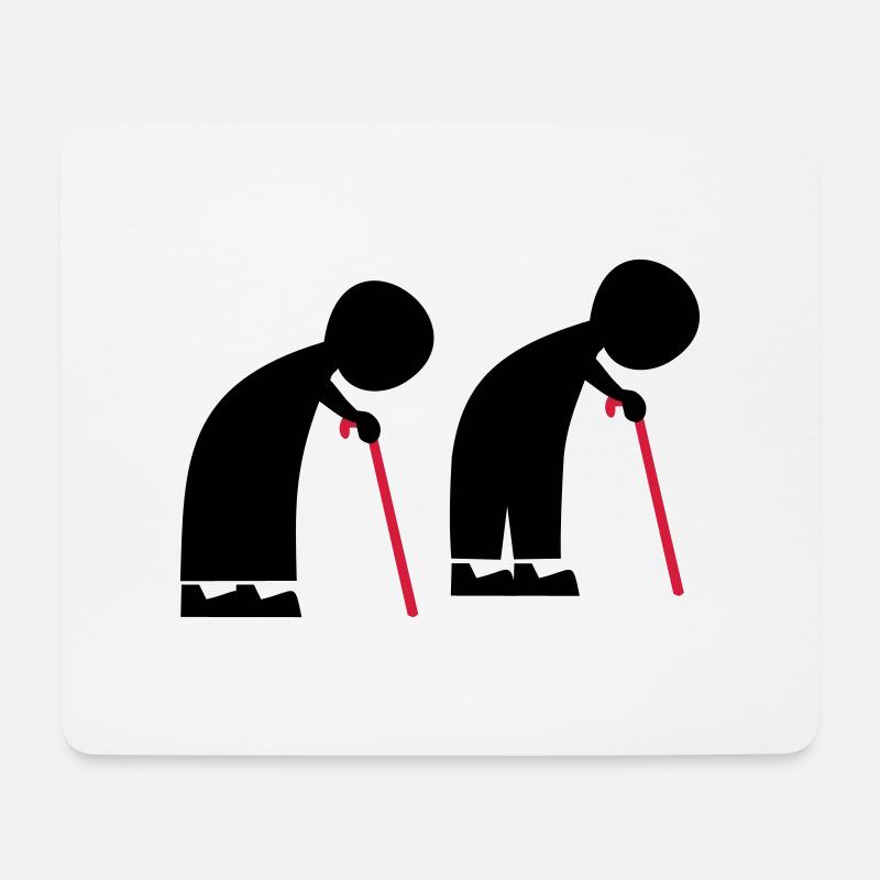 alte leute - Mousepad (Querformat) - Weiß