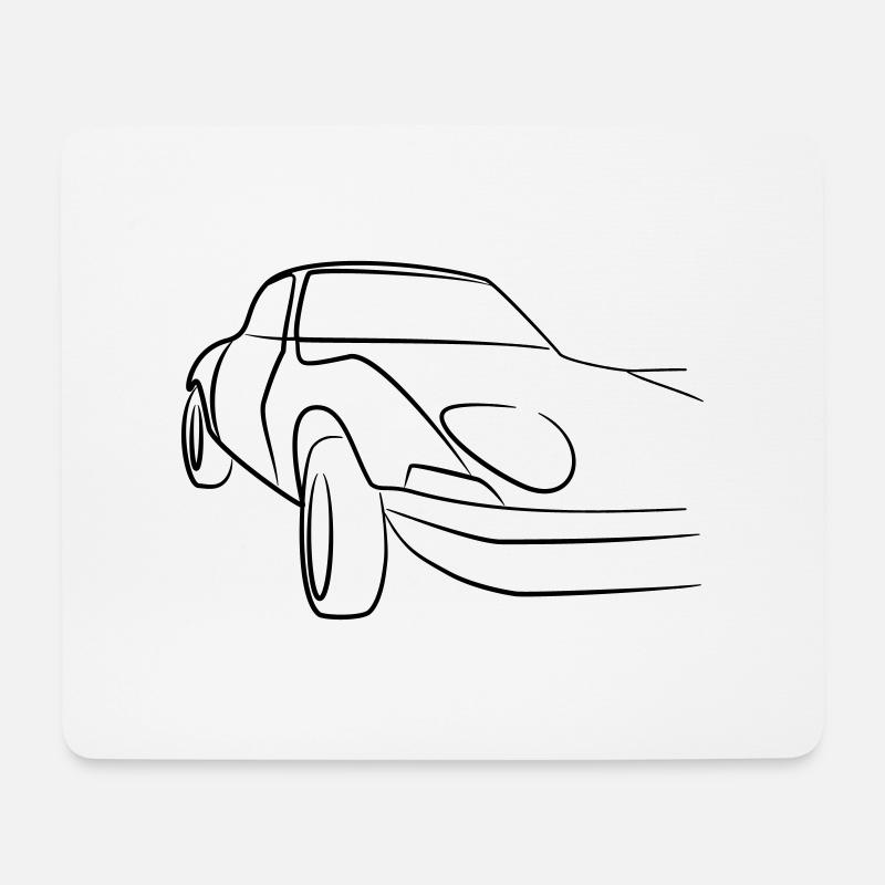 Oldtimer Sportwagen Tribal - Mousepad (Querformat) - Weiß