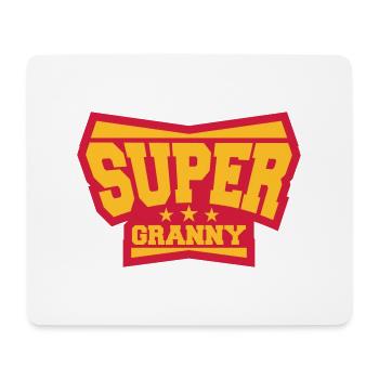 Super Granny Grandma Hero Logo - Mousepad (Querformat) - Weiß - Vorne