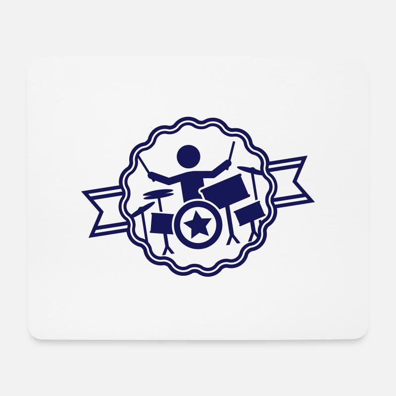 drummer_music_sy1 - Mousepad (Querformat) - Weiß