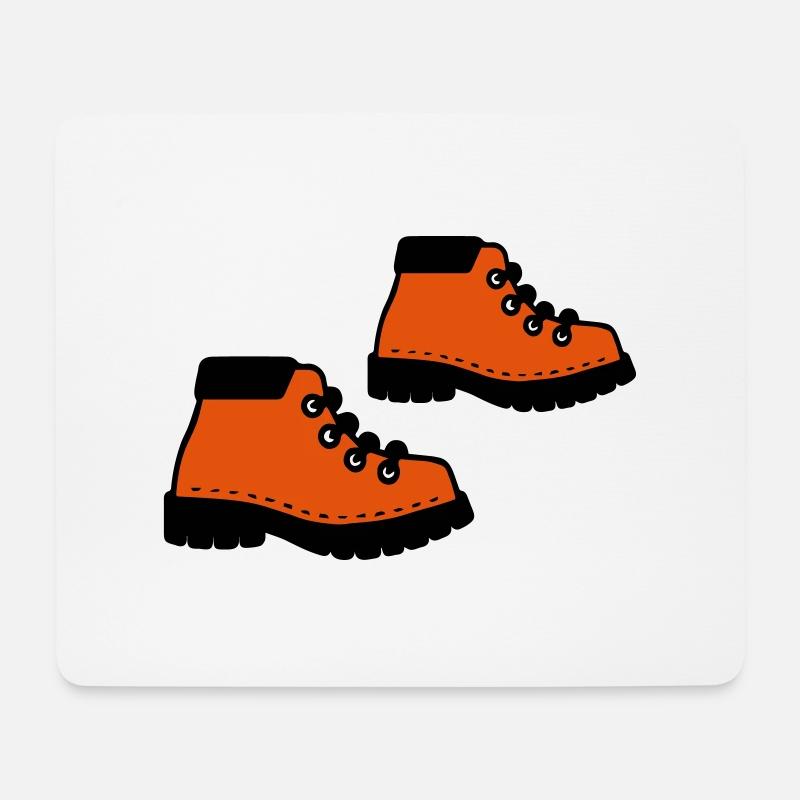 walking boots - Mouse Pad (horizontal) - white