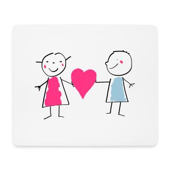 Love / Amour / Liebe Valentine's Day Valentinstag - Mouse Pad (horizontal) - white - Front