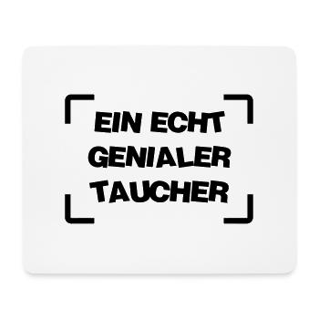 Taucher / Taucherin / Schwimmer / Schwimmen - Mousepad (Querformat) - Weiß - Vorne