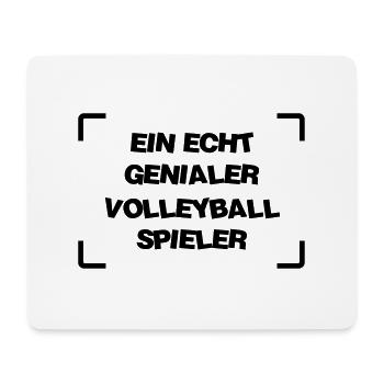 Volleyball / Volleyballspieler / Volleyballer - Mousepad (Querformat) - Weiß - Vorne