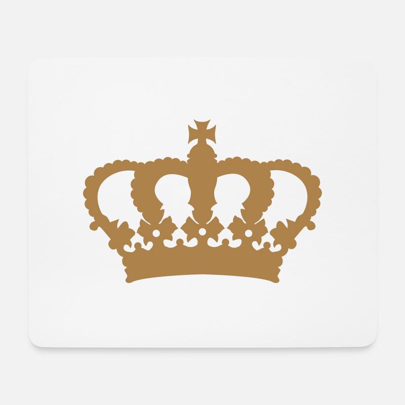 Krone - Mousepad (Querformat) - Weiß