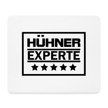hühner experte - Mousepad (Querformat) - Weiß - Vorne