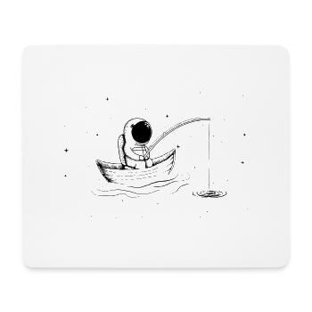 Fishing In Space - Mousepad (Querformat) - Weiß - Vorne