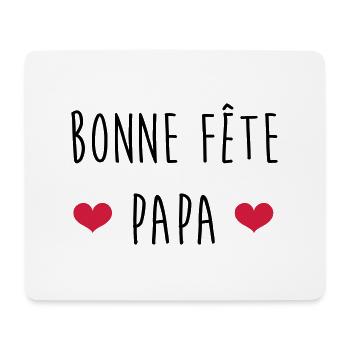 Papa Fête des Pères Naissance Bébé Anniversaire - Tapis de souris (format paysage) - blanc - Devant
