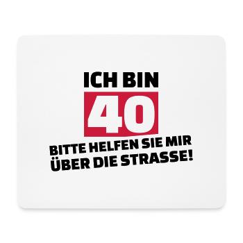 40. Geburtstag - Mousepad (Querformat) - Weiß - Vorne