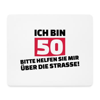 50. Geburtstag - Mousepad (Querformat) - Weiß - Vorne