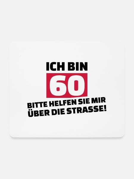 60. Geburtstag - Mousepad (Querformat) - Weiß