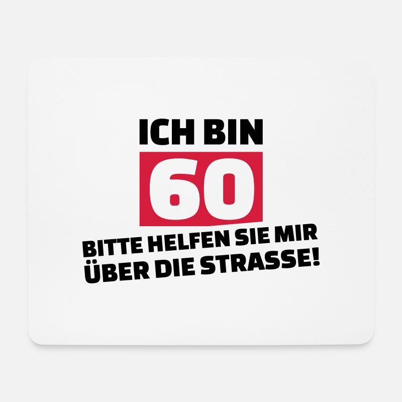 60. Geburtstag - Mousepad (Querformat) - Weiß