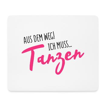 tanzen aus dem weg - Mousepad (Querformat) - Weiß - Vorne