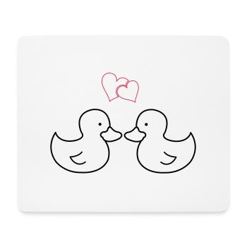 enten_verliebt - Mouse Pad (horizontal) - white - Front