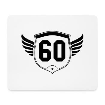 60 wappen - Mousepad (Querformat) - Weiß - Vorne