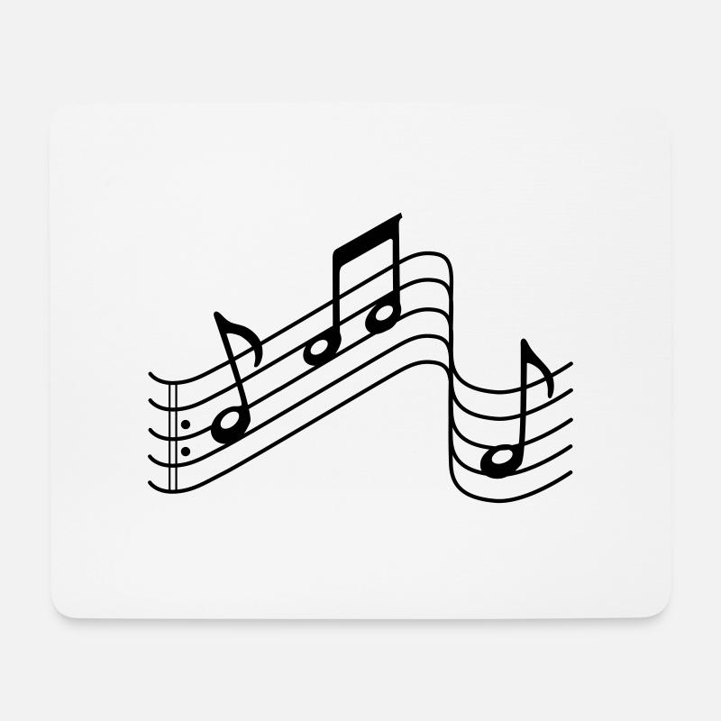 musik - Mousepad (Querformat) - Weiß