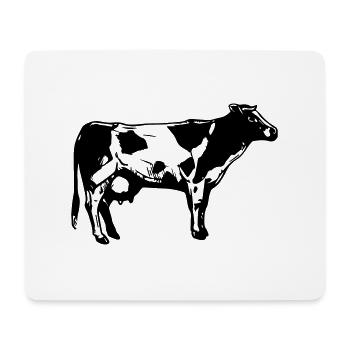 Kuh-Logo - Mousepad (Querformat) - Weiß - Vorne