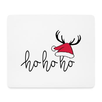 Slogan ho ho ho, Joyeux Noël, Père Noël. - Tapis de souris (format paysage) - blanc - Devant