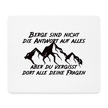 Berge machen deine Gedanken frei. Natur-Lover. - Mousepad (Querformat) - Weiß - Vorne