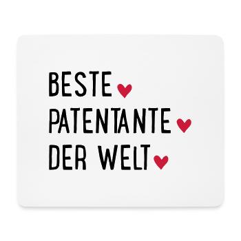 Beste Patentante der Welt - Mousepad (Querformat) - Weiß - Vorne