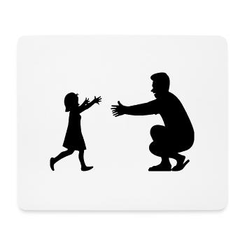 Father and daughter - Mouse Pad (horizontal) - white - Front
