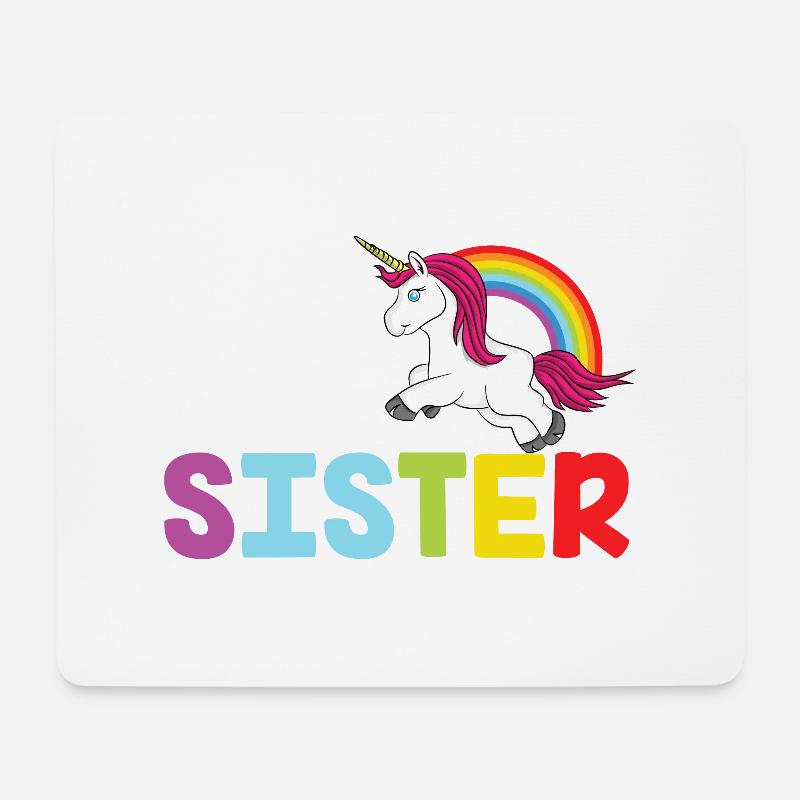BIG SISTER EINHORN by The Manzanita´s - Mousepad (Querformat) - Weiß