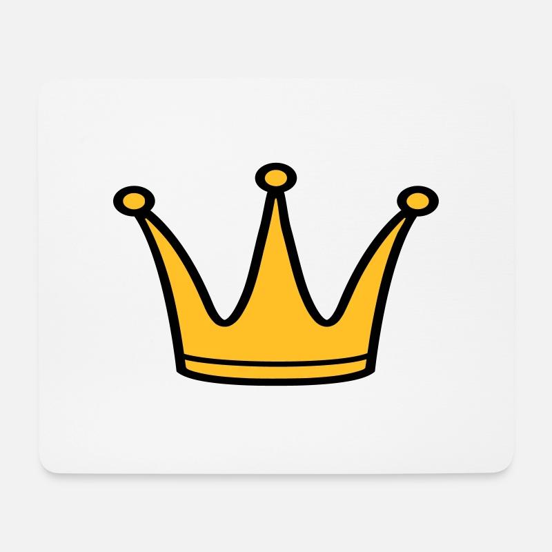 Krone - Mousepad (Querformat) - Weiß