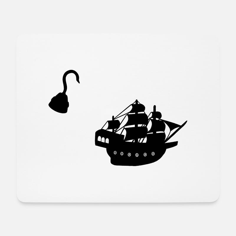 hook stickers - Mousepad (Querformat) - Weiß
