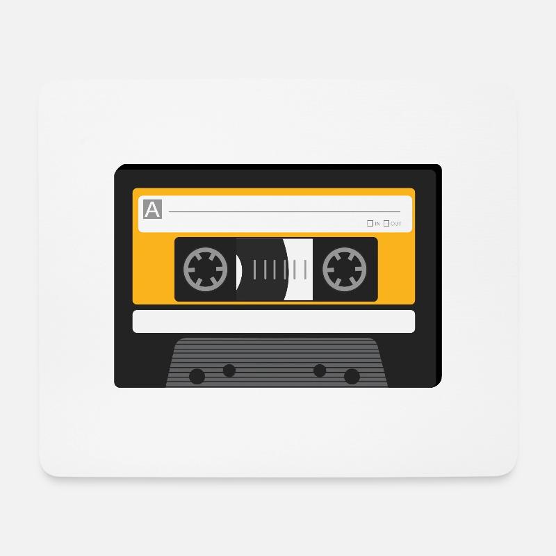 Kassette - Mousepad (Querformat) - Weiß