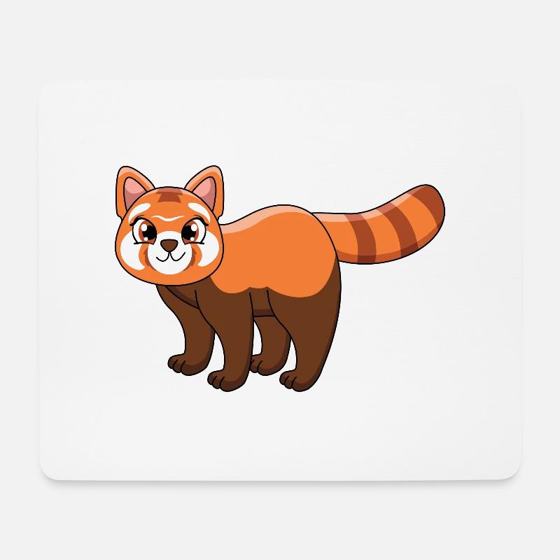 Roter Panda - Mousepad (Querformat) - Weiß