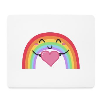 Regenbogen - Mousepad (Querformat) - Weiß - Vorne