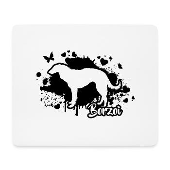 BORZOI Russian Greyhound Hund Hunde Wilsigns - Mousepad (Querformat) - Weiß - Vorne