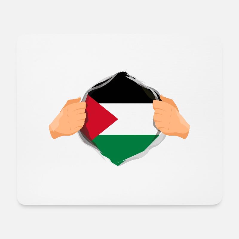 Starkes palästinensisches Helden-Spaßgeschenk - Mousepad (Querformat) - Weiß