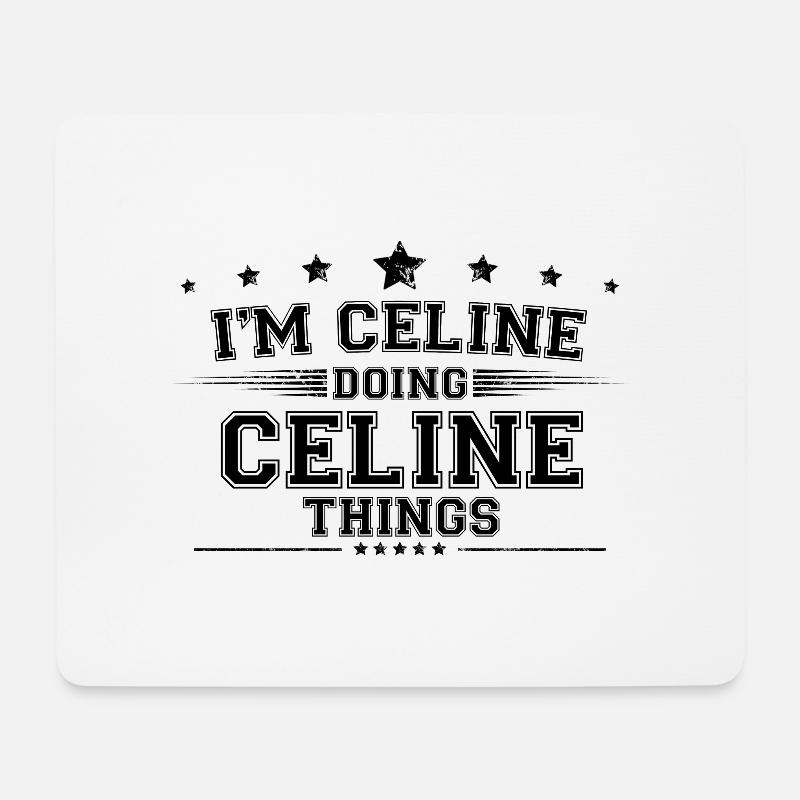 Ich bin Celine macht Celine Dinge - Mousepad (Querformat) - Weiß