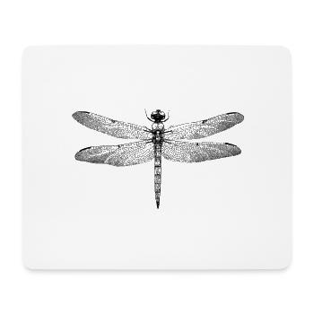Libelle Zeichnung Garten Wiese - Mousepad (Querformat) - Weiß - Vorne