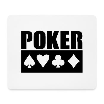 Poker - Mouse Pad (horizontal) - white - Front