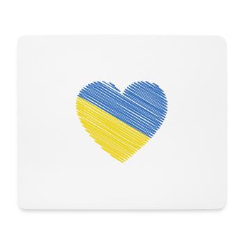 Support Ukraine with I Love Ukraine Heart - Mouse Pad (horizontal) - white - Front
